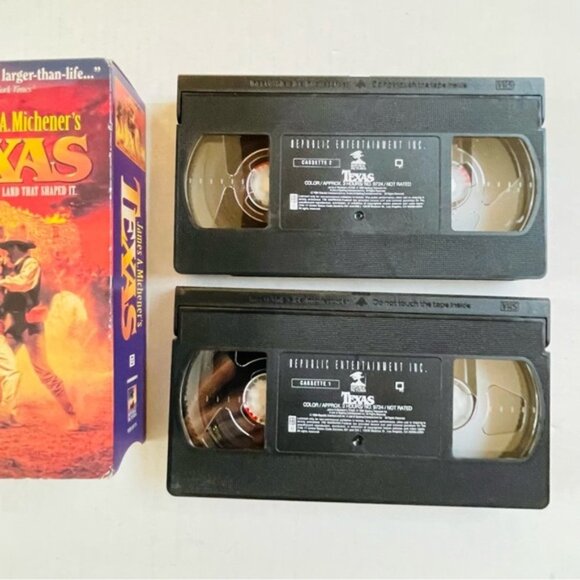 James A Michener Texas Movie VHS Color An Epic as the Land That Shaped It - Picture 3 of 5